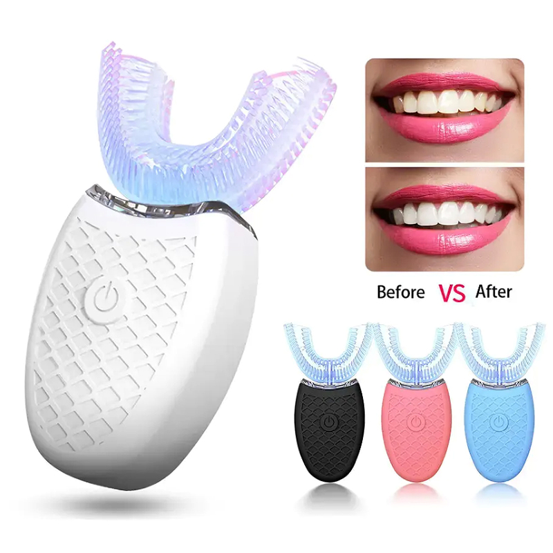 Soft Bristle U Shape Smart Tee - Teeth Whitening Blue Light review and price