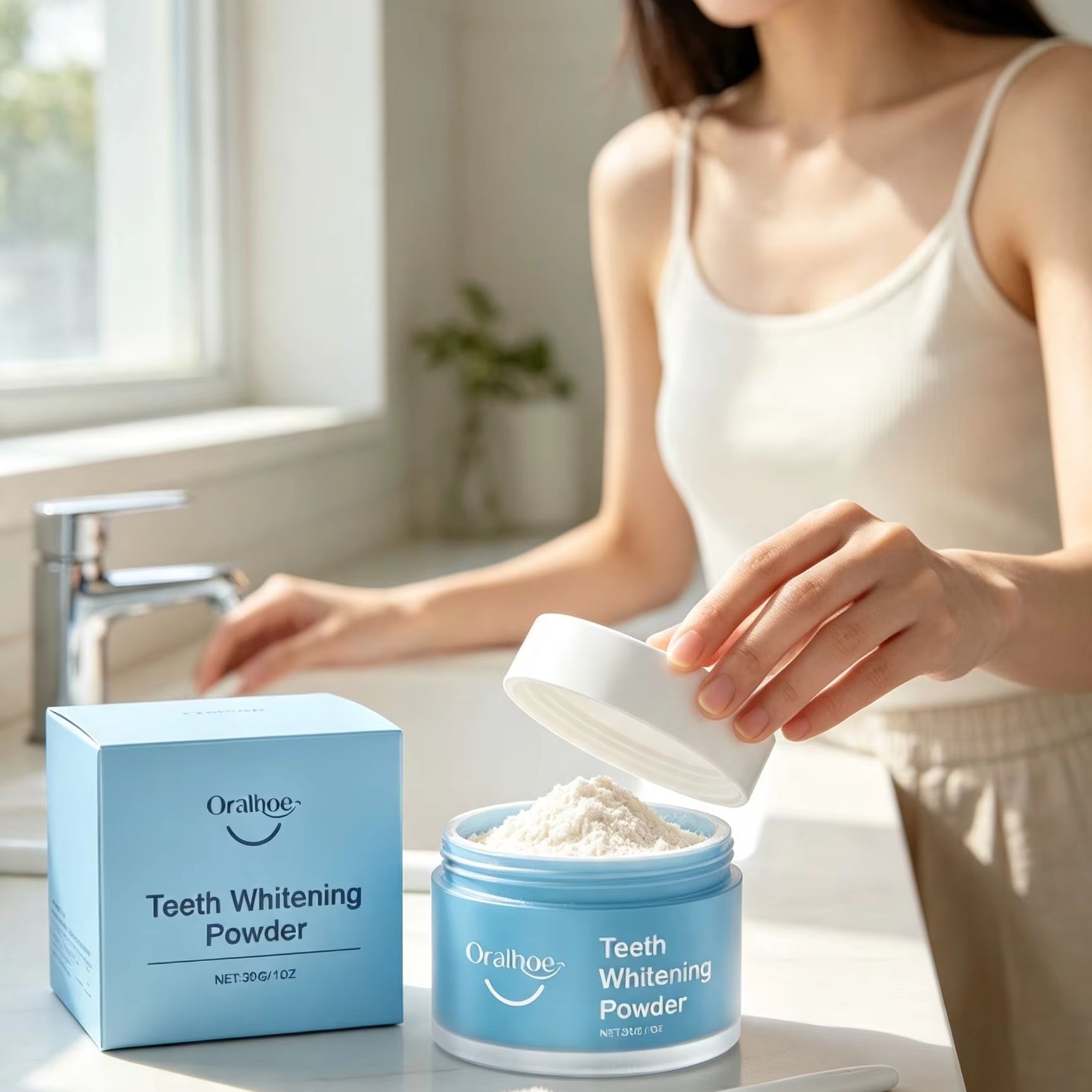 Oralhoe Tooth Powder for Brush - Teeth Whitening Q&M review and price