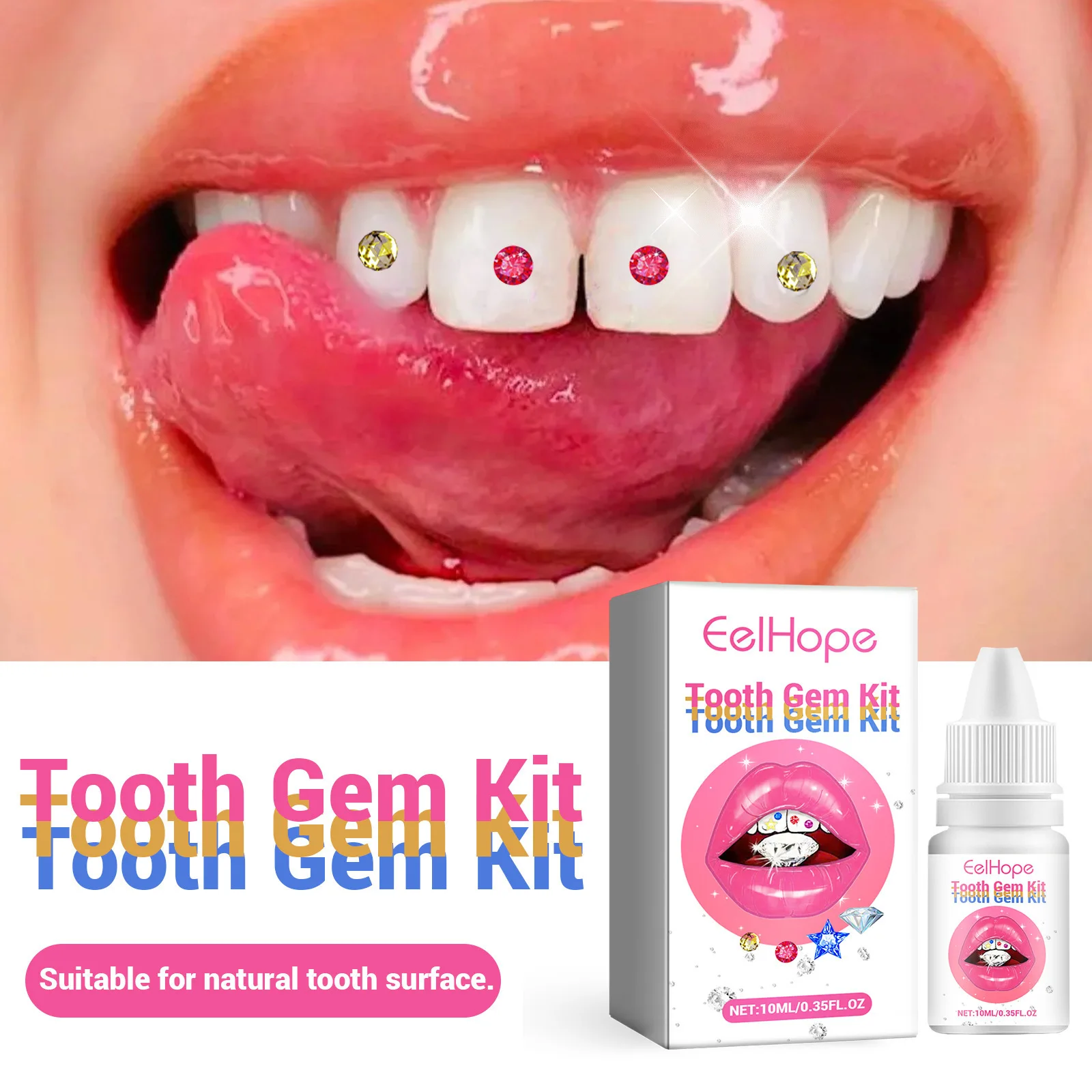 Tooth Jewelry Kit DIY Clear Pr - Teeth Whitening Kit With Light review and price